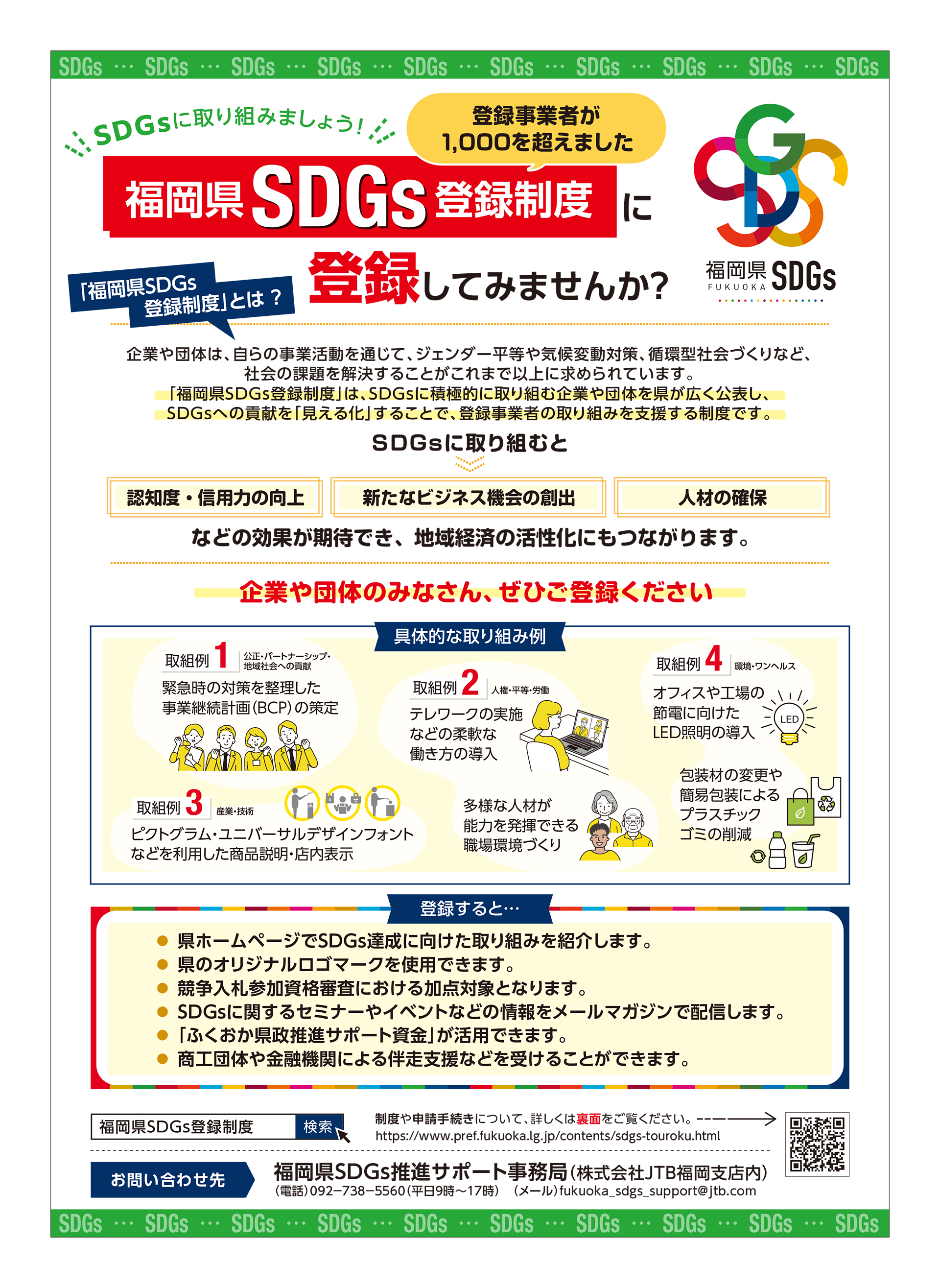 福岡県SDGs登録制度 紹介ちらし（表）