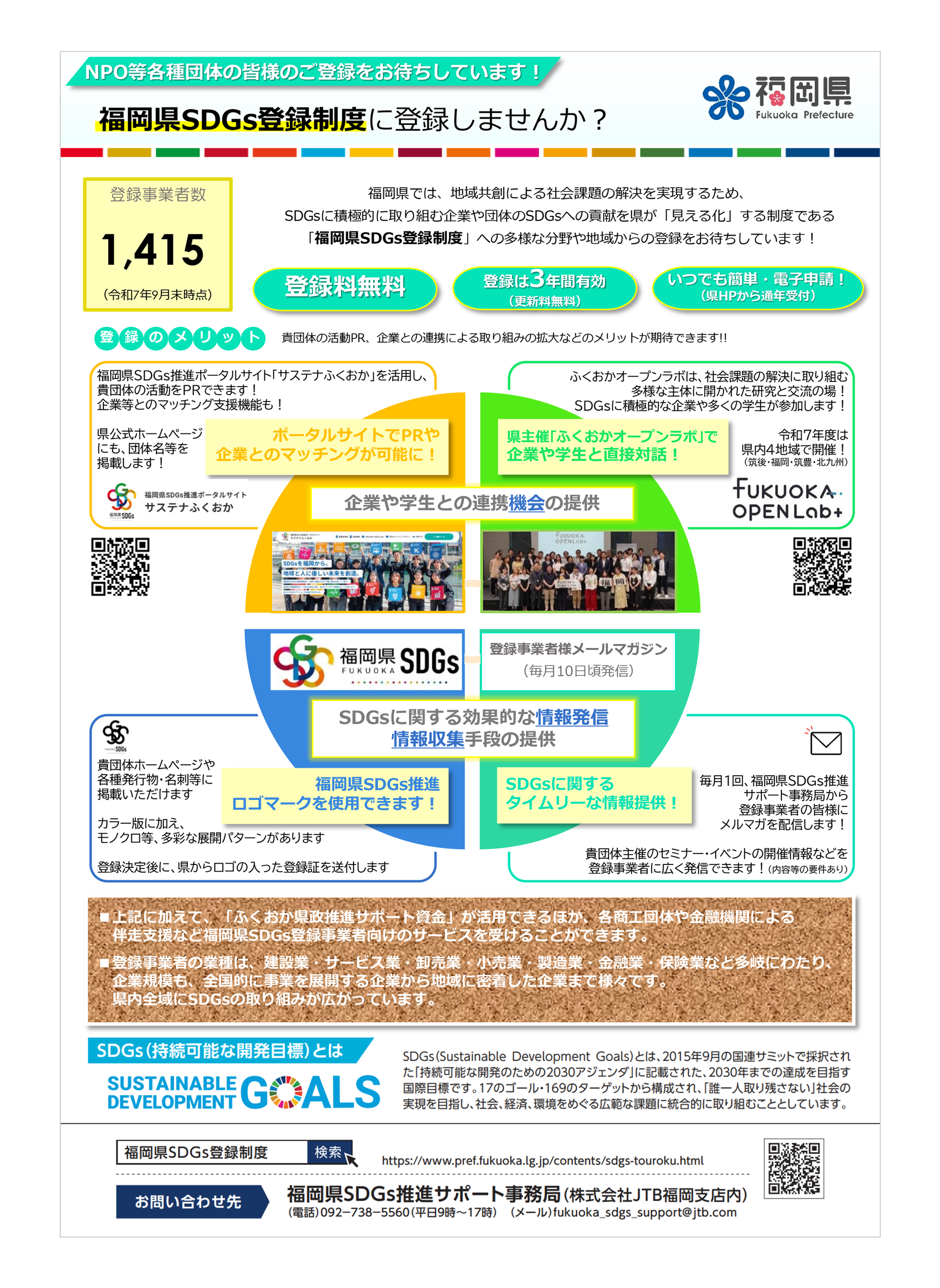 福岡県SDGs登録制度 紹介ちらし